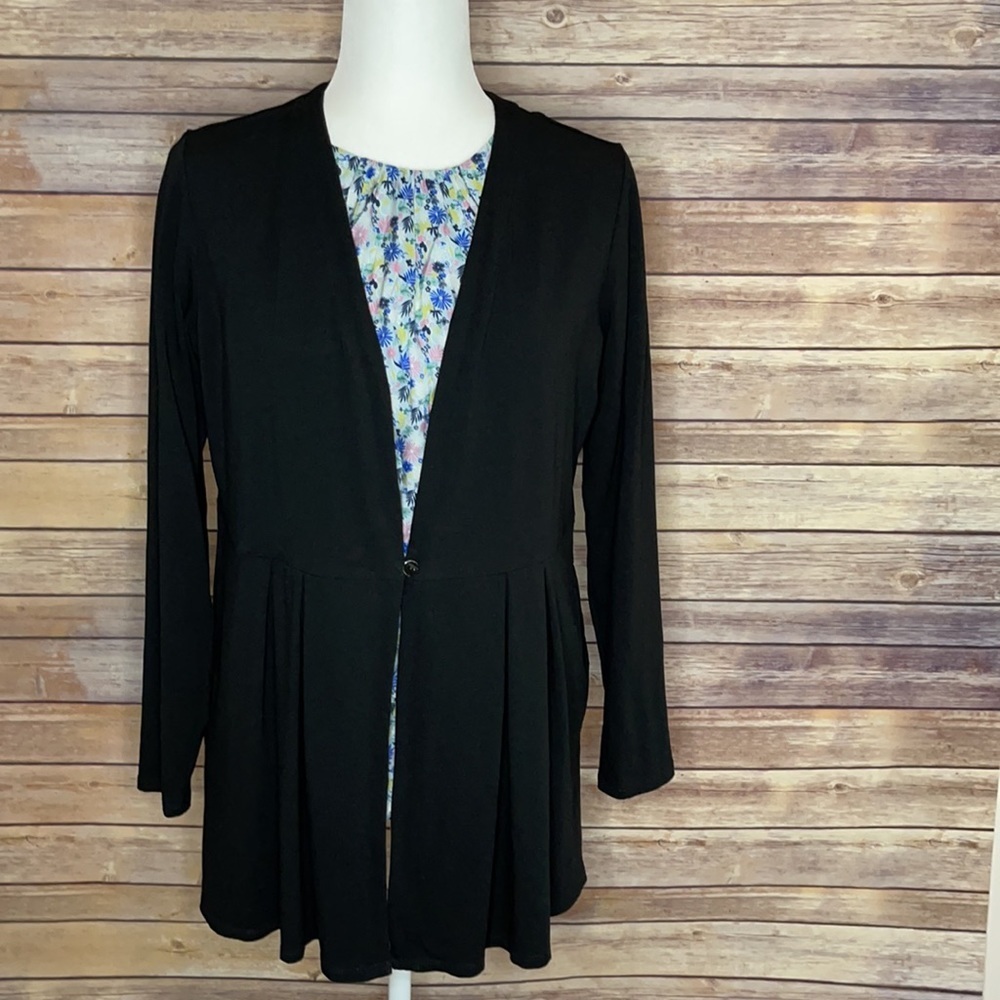 J. Jill Wearever Pleated Jacket | Small | Black